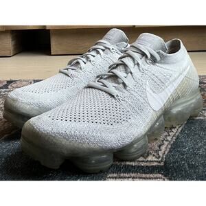Nike Air VaporMax Flyknit Pure Platinum Wolf Grey Men’s Size 11.5